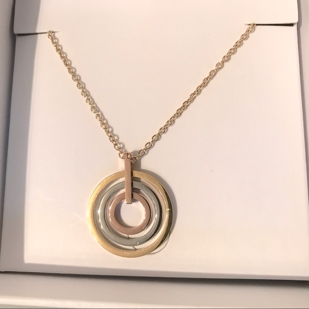 SOLD ‼️ MK concentric circle Pendant Tri color - Picture 4 of 6